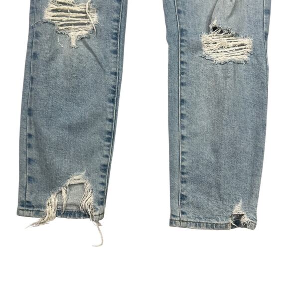 FRAME Le Garcon Crop High Rise Straight Leg Jeans Distressed Light Wash 26 - Picture 6 of 10